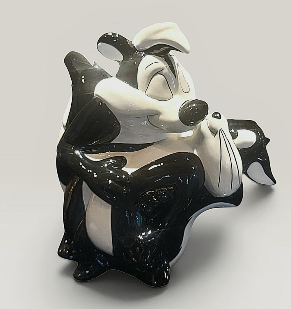 Vtg 1996 Pepe Le Pew & Penelope Kiss Cookie Jar Loony Toons Warner Brothers VGC